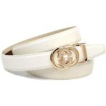 Reduzierte Weiße Elegante Anthoni Crown Ledergürtel aus Leder für Damen Länge 75 