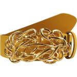 Goldene Koppelgürtel aus Leder für Damen 