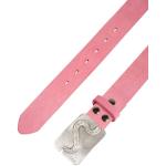 Pinke Casual Rettungsring Koppelgürtel aus Leder für Damen Länge 80 