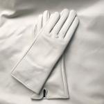 Elfenbeinfarbene Lederhandschuhe aus Leder für Herren Größe XL 