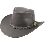 Braune Geflochtene Scippis Hüte aus Leder 60 Größe XL 