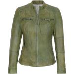 Reduzierte Grüne Bestickte Amy Vermont Maxi Lange Lederjacken aus Nappaleder für Damen für den für den Herbst 