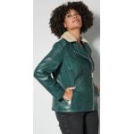 Unifarbene Winddichte Atmungsaktive Angel of Style Maxi Lange Lederjacken mit Reißverschluss aus Kunstfell für Damen Große Größen 