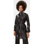 Reduzierte Schwarze DKNY Lederkleider aus Leder für Damen Übergrößen 