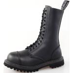 Schwarze Business Grinders Derby Schuhe aus Leder für Damen Größe 41 mit Absatzhöhe 3cm bis 5cm 