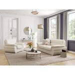 Elfenbeinfarbene Moderne Linea Sofa Zweisitzer-Sofas aus Leder Breite 200-250cm, Höhe 50-100cm, Tiefe 50-100cm 2 Personen 