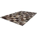 Reduzierte Graue Moderne Kayoom Patchwork Teppiche aus Leder 160x230 