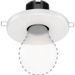Weiße Runde Deckeneinbauleuchten & Deckeneinbaulampen glänzend aus Porzellan E27 