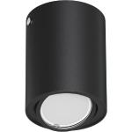 Schwarze Runde LED Aufbaustrahler matt aus Stahl schwenkbar GU10 