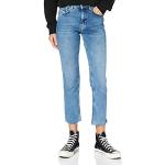 Hellblaue Lee Cooper Straight Leg Jeans mit Reißverschluss aus Denim für Damen Weite 31 