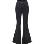 Schwarze LEE Bootcut Jeans aus Baumwollmischung für Damen 
