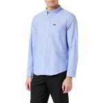 Lee Herren Button Down Shirts, Washed Blue, Large