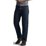 Reduzierte Schwarze LEE 5-Pocket Jeans aus Flanell für Herren Weite 42 für den für den Winter 