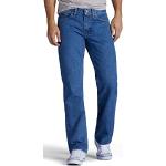 Graue LEE Bootcut Jeans mit Reißverschluss aus Denim für Herren Weite 32 