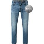Blaue LEE Slim Fit Jeans aus Leder für Herren Weite 29, Länge 30 