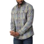 Dunkelgrüne Karo Langärmelige LEE Button Down Kragen Hemden mit Button-Down-Kragen aus Baumwolle für Herren Größe M 