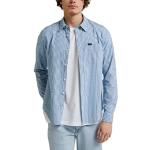 Blaue LEE Button Down Kragen Hemden mit Button-Down-Kragen für Herren Größe L 