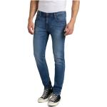 Reduzierte Blaue LEE Slim Fit Jeans mit Reißverschluss aus Denim für Herren Größe S für den für den Herbst 