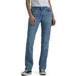 Bestickte LEE Slim Fit Jeans mit Reißverschluss aus Denim enganliegend für Damen Größe L Petite 