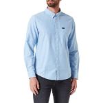 Reduzierte Blaue LEE Button Down Kragen Hemden mit Button-Down-Kragen für Herren Größe S 