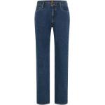 Reduzierte Blaue LEE Bio Slim Fit Jeans mit Reißverschluss aus Denim für Herren Weite 31, Länge 32 