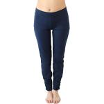 Leela Cotton Damen Yogahose Hose Bio-Baumwolle Freizeithose Sporthose Pilates (XL, dunkelblau)