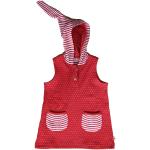 Rote Gestreifte Ärmellose Leela Cotton Bio Nachhaltige Kinderkapuzenkleider aus Baumwolle für Babys Größe 80 