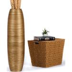 Goldene Minimalistische 90 cm leewadee Runde Große Vasen 90 cm aus Holz 