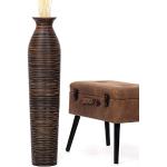 Braune Minimalistische 9 cm leewadee Bodenvasen & Vasen für Pampasgras 90 cm 