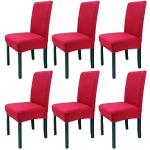 Reduzierte Rote Moderne Stuhlhussen 6-teilig 