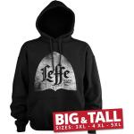 Leffe Distressed Alcove Logo Big & Tall Hoodie Black