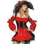 Reduzierte Rote Leg Avenue Piratenkostüme aus Samt für Damen Größe XS 