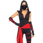 Reduzierte Schwarze Leg Avenue Ninja-Kostüme aus Polyamid für Damen Größe L 