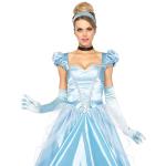 Blaue Leg Avenue Cinderella Prinzessin-Kostüme aus Satin für Damen Größe L 