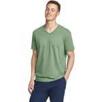 Grüne Kurzärmelige Eddie Bauer V-Ausschnitt T-Shirts aus Baumwolle für Herren Größe XXL 