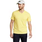 Gelbe Kurzärmelige Eddie Bauer V-Ausschnitt T-Shirts aus Baumwolle für Herren Größe XXL 