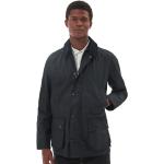 Schwarze Karo Barbour Wachsjacken mit Reißverschluss aus Baumwolle für Herren Größe XL 