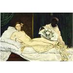 Legendarte - Kunstdruck auf Leinwand - Olympia Édouard Manet - Wanddeko, Canvas cm. 60x90