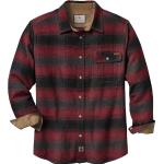 Rote Karo Casual Button Down Kragen Hemden mit Button-Down-Kragen aus Flanell für Herren Größe XL für den für den Winter 