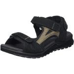 Reduzierte Schwarze Legero Outdoor-Sandalen in Komfortweite aus Nubukleder leicht für Damen Größe 43 für den für den Sommer 