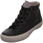 Reduzierte Schwarze Unifarbene Casual Legero High Top Sneaker & Sneaker Boots mit Schnürsenkel in Normalweite aus Glattleder für Damen mit Absatzhöhe bis 3cm 