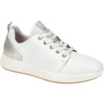 Reduzierte Weiße Legero Runde Low Sneaker in Normalweite aus Glattleder mit herausnehmbarem Fußbett für Damen 
