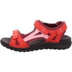 Rote Legero Outdoor-Sandalen mit Klettverschluss in Komfortweite aus Nubukleder für Damen mit Absatzhöhe 5cm bis 7cm für den für den Sommer 