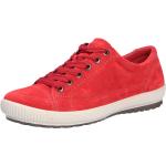Reduzierte Rote Elegante Legero Low Sneaker mit Schnürsenkel in Normalweite aus Veloursleder leicht für Damen Größe 37,5 