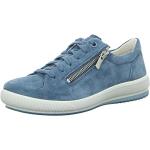 Blaue Legero Tanaro Low Sneaker mit Reißverschluss in Komfortweite für Damen mit Absatzhöhe bis 3cm 