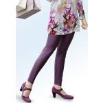 Auberginefarbene Wetlook-Leggings & Glanzleggings aus Jersey Handwäsche für Damen Größe XL 