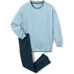 Reduzierte Hellblaue TCHIBO Bio Damenschlafanzüge & Damenpyjamas aus Baumwolle Größe M 