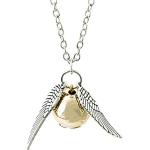 Legitta Euidditch Fliegend Snitch Gold kette mit Goldener Schnatz Anhänger Fanartikel Silber Halskette Geschenk Schmuck für Fans