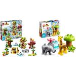 LEGO 10975 DUPLO Wilde Tiere der Welt Zoo Spielzeug mit Sound, mit 22 Tierfiguren und Steine, ab 2 Jahre & 10971 DUPLO Wilde Tiere Afrikas Spielzeug-Set mit Tierfiguren und Spielmatte, ab 2 Jahre