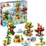 LEGO 10975 DUPLO Wilde Tiere der Welt, Zoo-Spielzeug mit Sound, 22 Tierfiguren